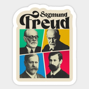 Sigmund Freud Comics Black Sticker